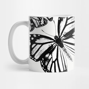 Monarch Butterflies | Monarch Butterfly | Vintage Butterflies | Butterfly Patterns | Black and White | Mug